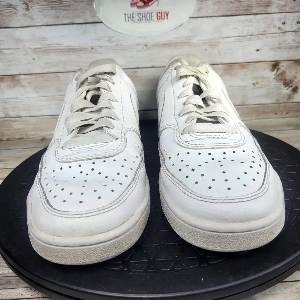 Nike Trainers Women's Size 6 White Swoosh Logo Court Vision Low Walking Running